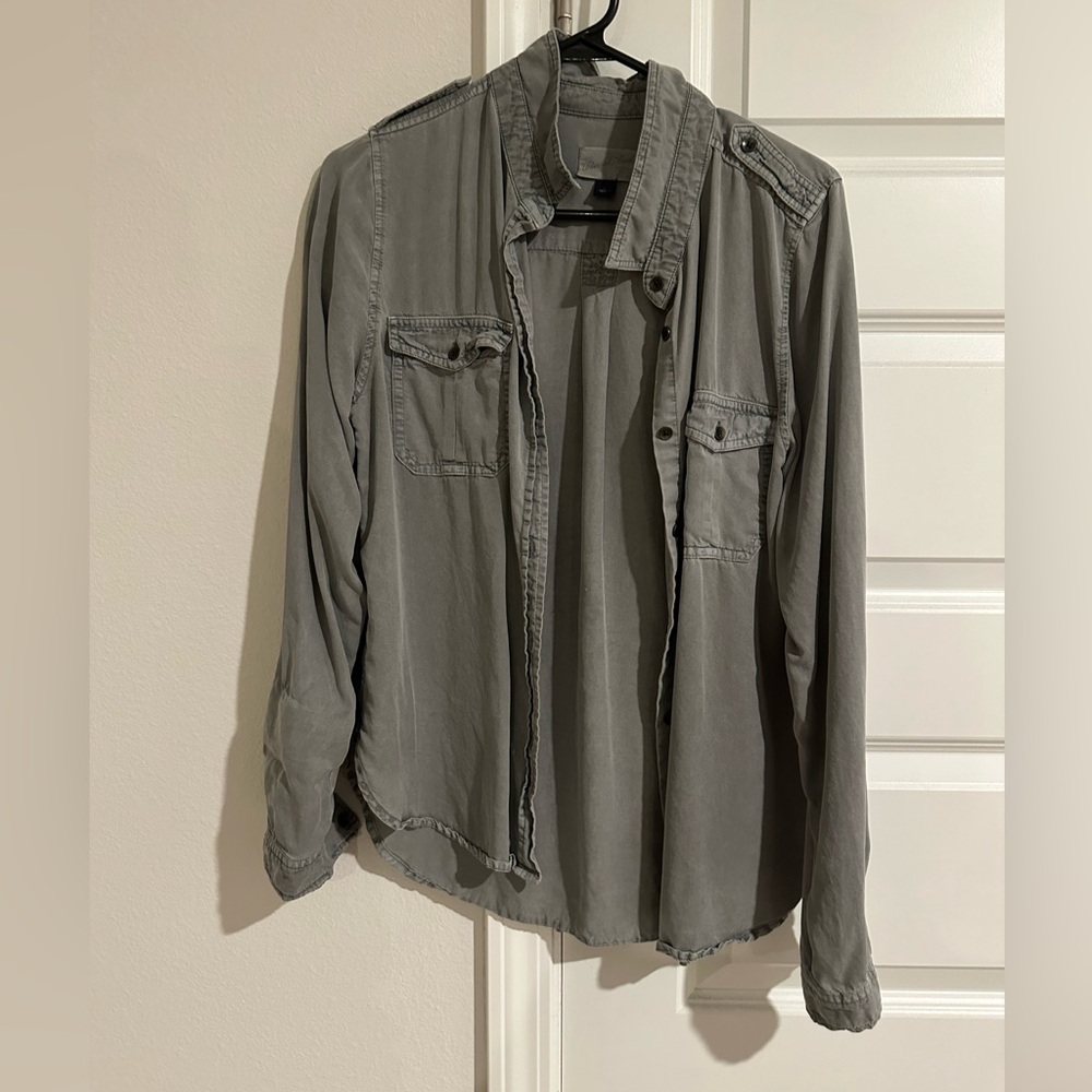 Gray Button Up